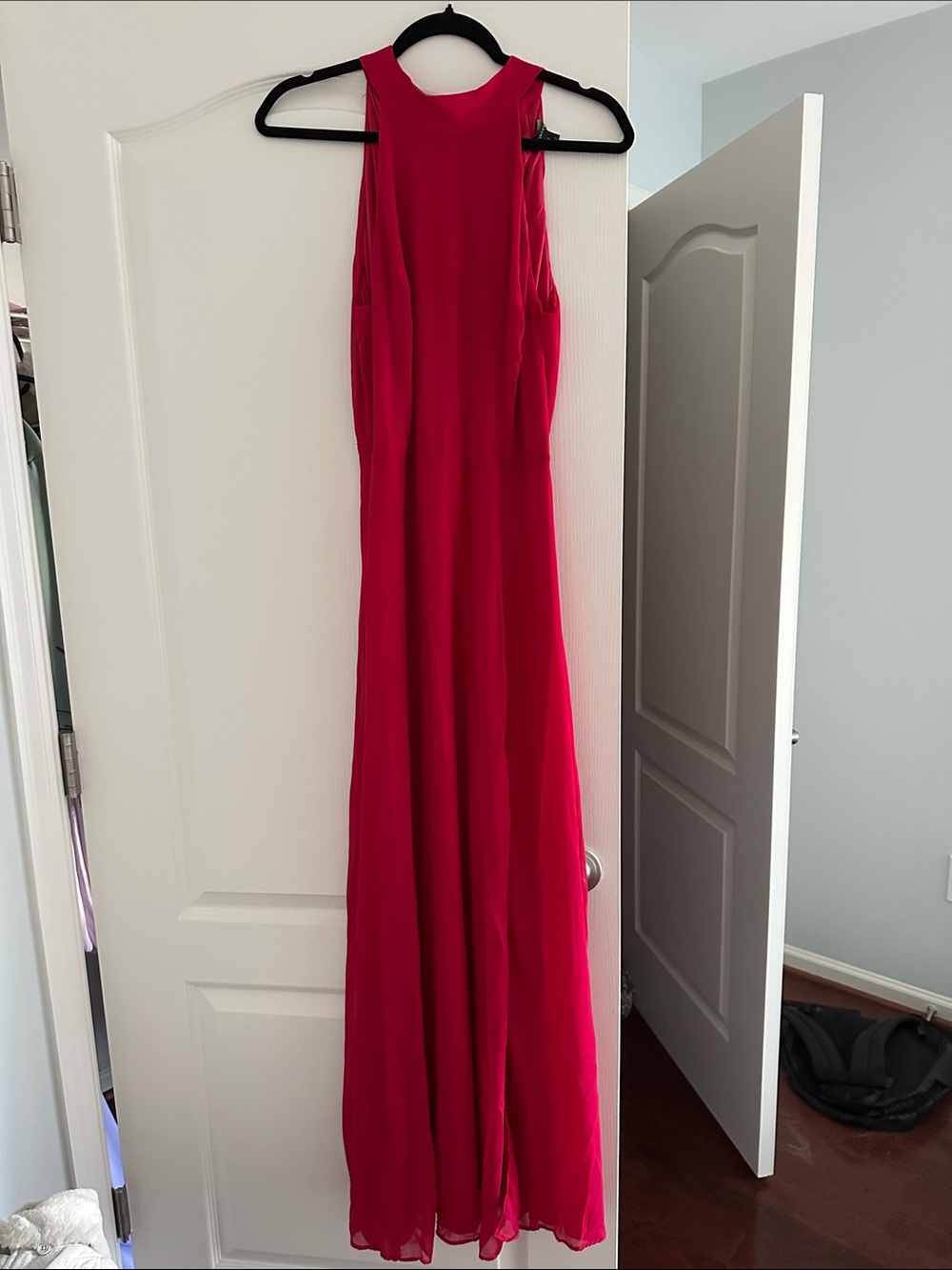 Red maxi dress